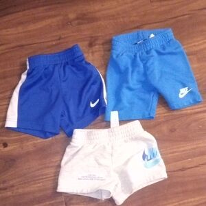 Nike Kids Blue and Gray Shorts Trio
